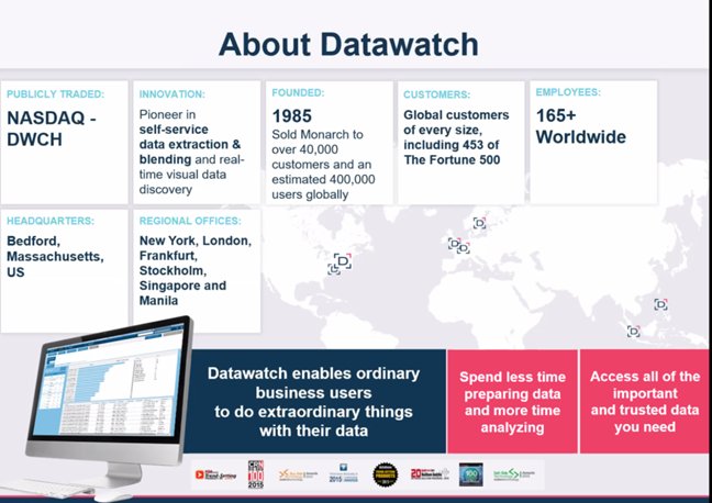 Next up - Catching up on the latest @Datawatch w <a href="/fmoreno44/">Felix.moreno44</a> <a href="/rami_chahine/">rami chahine</a> and Rachel Bland on trends in #Data Prep &amp; movement. #NextGenApps