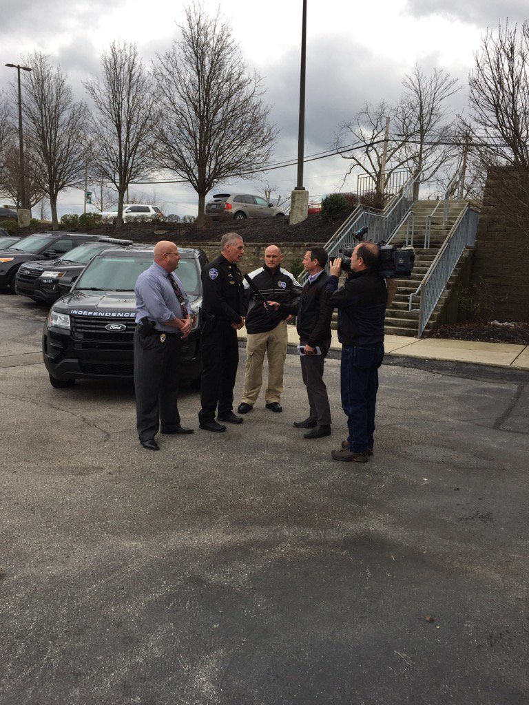 Channel 5 News doing a story on Independence Police going to Washington DC for inauguration.