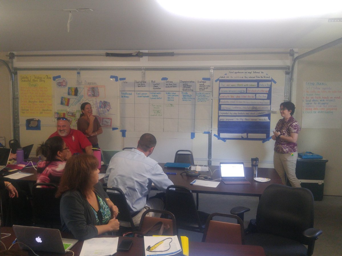 CASKeone's tweet image. KKP Principal's meeting is very engaging, using GLAD to rewrite a short story.  #funPD #KKP @HIDOE808. @DeanCevallos1 @sbeck368
