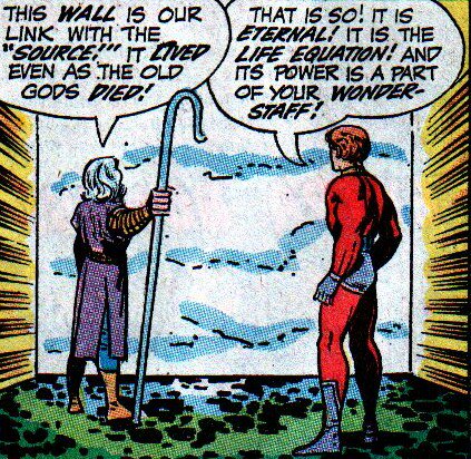 <a href="/IzayaHighfather/">New Gods' Highfather</a> &amp; I discuss The Source communing with us by writing,using a flaming hand,upon a piece of the Source Wall on @NewGenesisGods