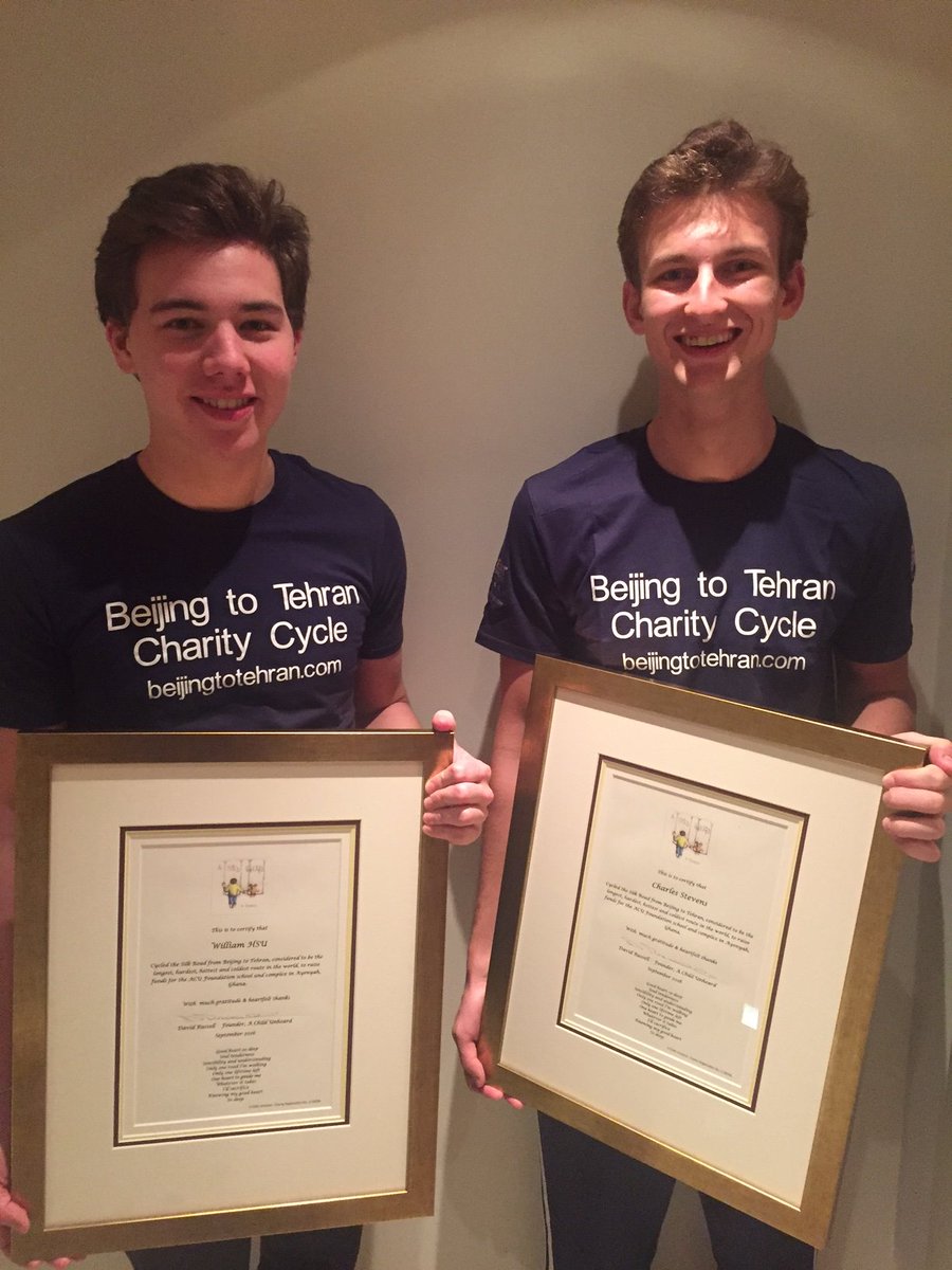 @biketripping1 Charles &amp; Will , receiving their Official - ACU - Awards for Outstanding Achievements
justgiving.com/BeijingtoTehran