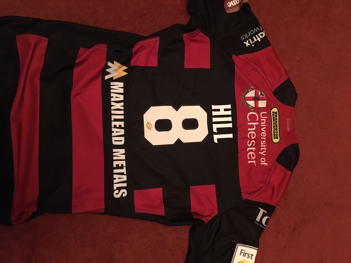 NicoleLythgoe's tweet photo. Thank you to @Chrishilly1987 for his amazing generous donation of his signed playing shirt from last year for Maxine's charity night #wire https://t.co/K1R43RyQGc