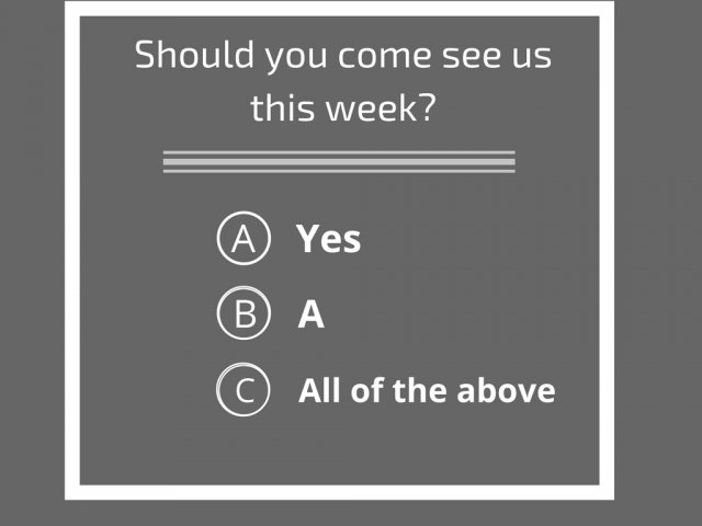 We know -- it's a tough decision.
