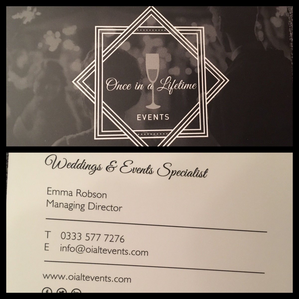 OIALTevents's tweet photo. Our new #businesscards have arrived! #weddingplanner #eventplanner #newbusiness #nefollowers https://t.co/nrd3SPs5JI