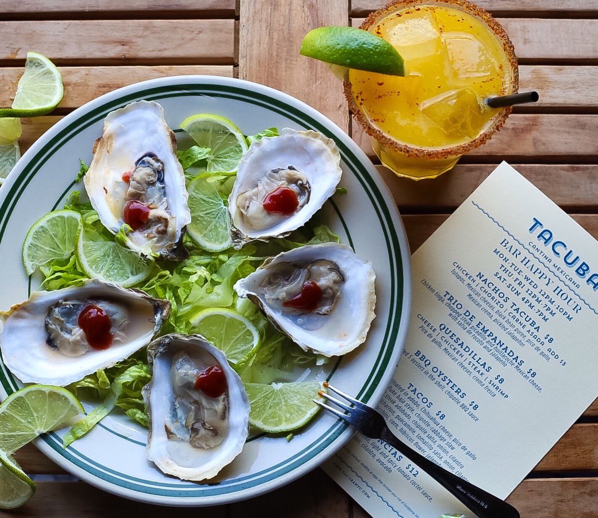 TacubaNYC's tweet photo. Oysters always make a perfect snack!Especially our grilled oysters with BBQ sauce.Join us at the Bar Happy Hour and get them for $8 #Astoria https://t.co/ZuSepgLS1l