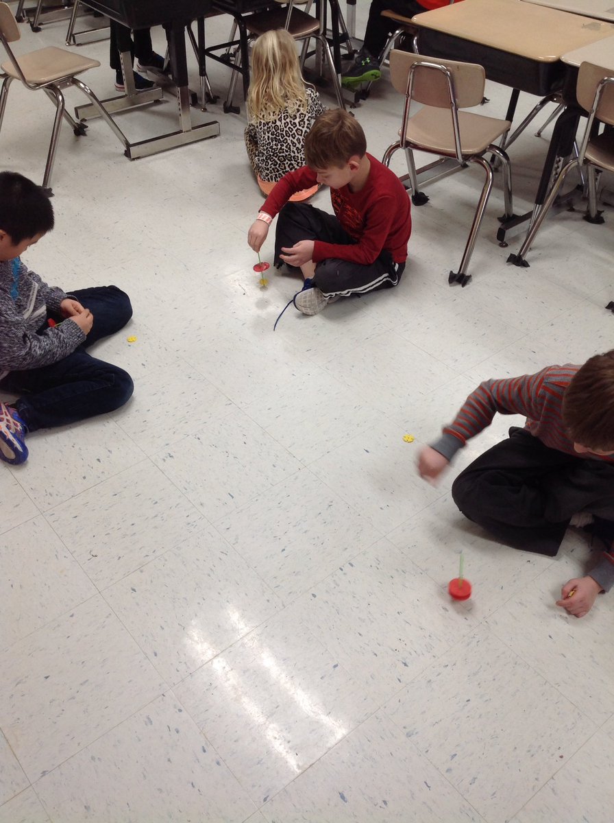 MBMrsJohnson's tweet photo. We are balance experts...now onto motion! Challenge 1: make a top #balanceandmotion #2ndgradescience #makeitspin https://t.co/0svsJaagQl