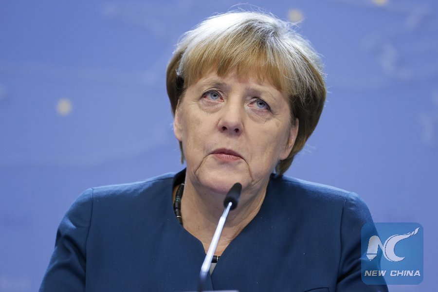 XHNews's tweet photo. German Chancellor #Merkel refutes @realDonaldTrump 's criticism towards her #refugee policy, saying stance is known https://t.co/Zc5tnZywOv https://t.co/7nP9b6fktV