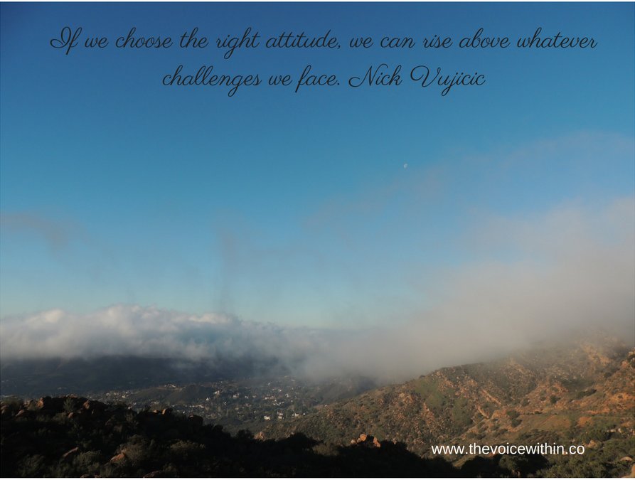 We can't always control what happens to us, but we can control how we respond. We'll find meaning in life if we choose the right attitude.