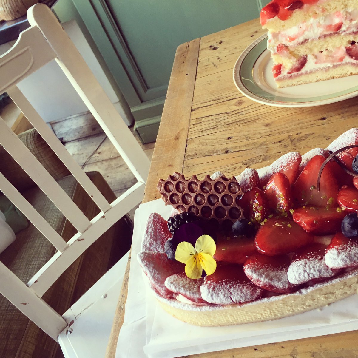 Today on set in a vintage bakery for scenic pics of patisserie with our coated strawberries #frozenstrawberries #b2bfood NEW Catalogue soon!