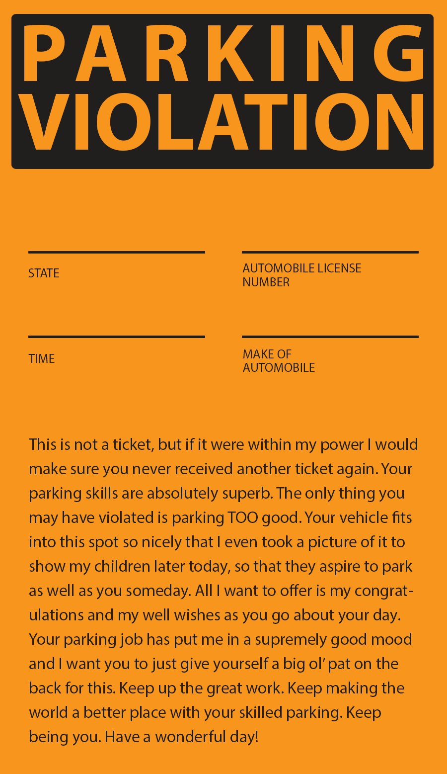 Rhett & Link on Twitter: "Spread some love with a fake parking ticket.…