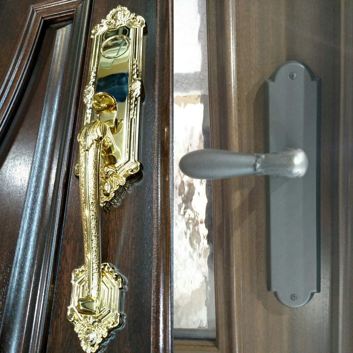 SignatureDoor's tweet photo. A couple of #hardware #handleset options coming through the shop today. #customdoors  #handcraftedinamerica https://t.co/vIppSdY80y
