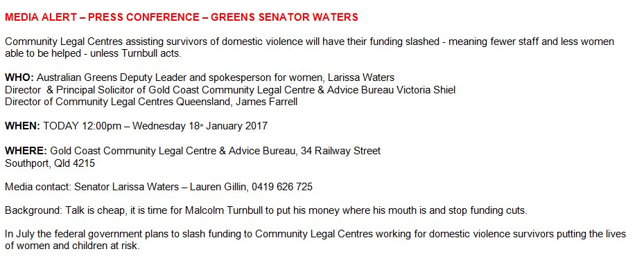 Community Legal Centres helping domestic violence survivors face 30 percent funding cut. Govt's words are no use without meaningful funding