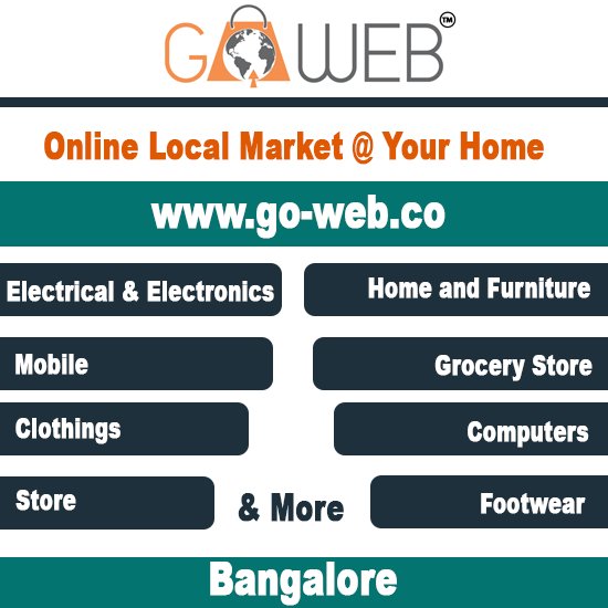 go_web_co's tweet photo. #GoWeb -  Your Online Local Market @ Your Home
https://t.co/VtA2vVZYkG
(#OnlineLocalMarket) - #GoDigital #MakeIndiaDigital #Bangalore https://t.co/3OQ29EuUVc