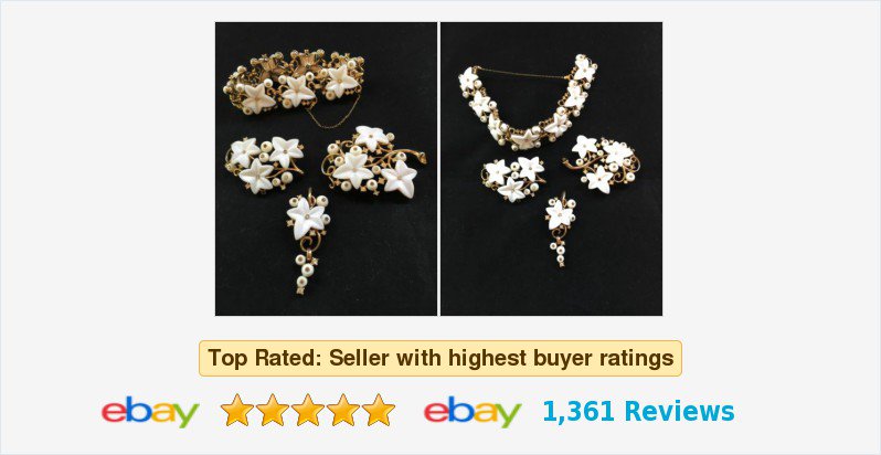 VeezVillage's tweet photo. TRIFARI #Bracelet #Brooch #Parure Milk #Glass #Flower Leaf 1938 ALFRED #PHILLIPE #trifari #alfredphillipe #jewelry https://t.co/HKJZMQT4LB https://t.co/x2GB5mlt4C