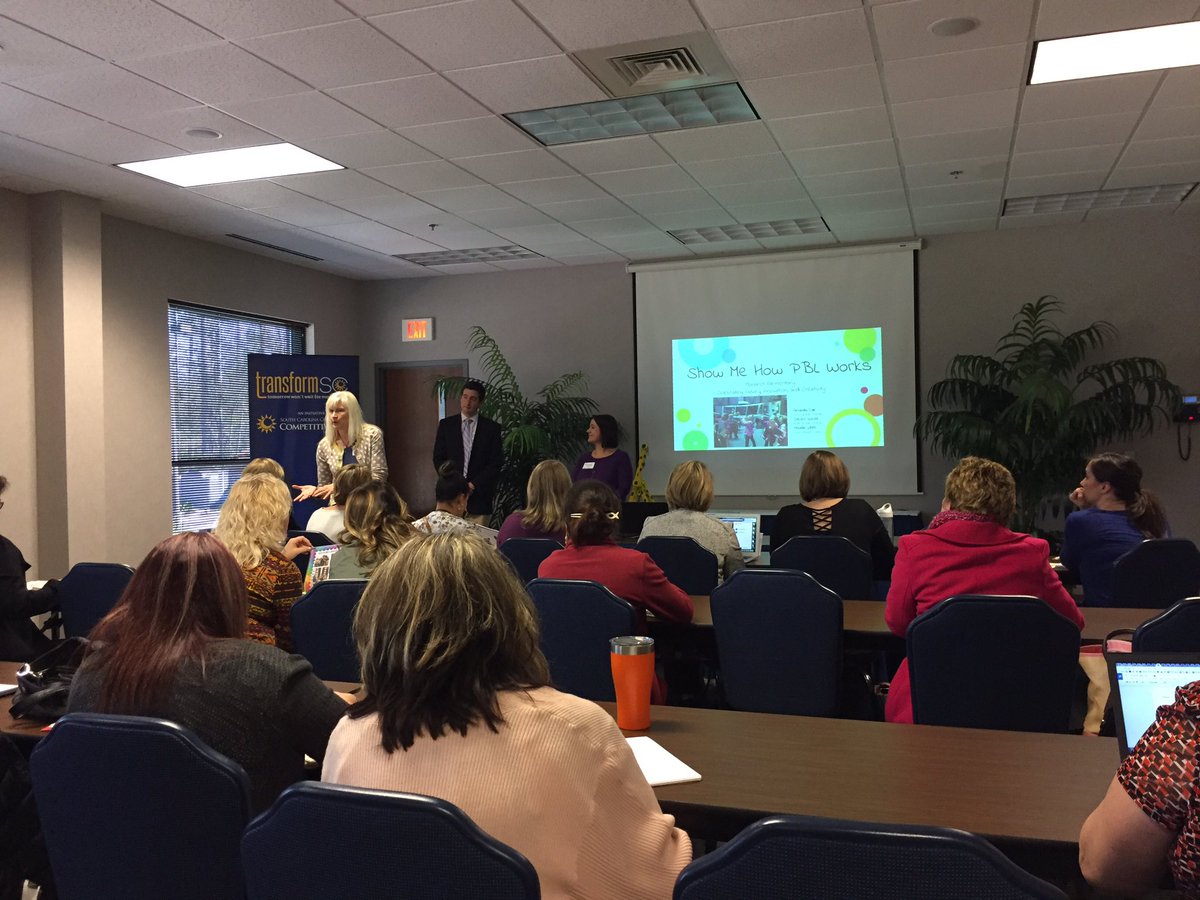 BettyBagley's tweet image. Schools from across the state share their experiences with PBL !#personalizedSC