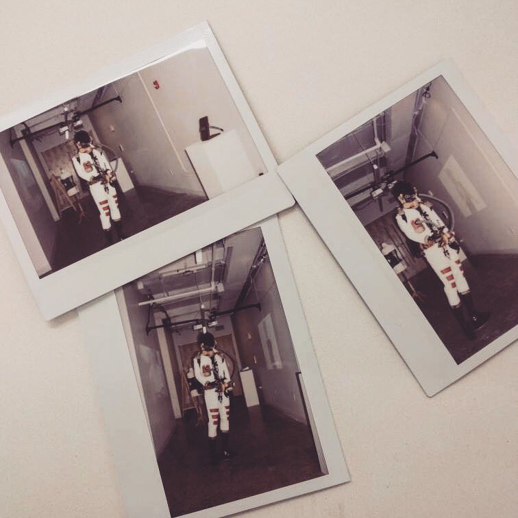 Visitors to #bodypolitic get creative: witness the atemporal documentation of the time-traveling #afronaut by a guest in the gallery today!