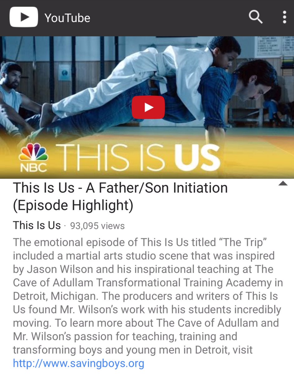 mrjasonowilson's tweet photo. Thank you @nbc and @NBCThisisUs for posting this statement on your YouTube channel regarding @cave313 #SavingBoys #ThisIsUs #MadeItRight https://t.co/IM6qxoew3q