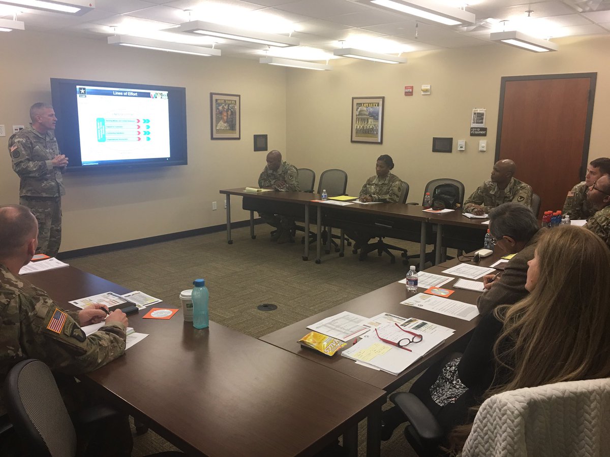 BGJeffGabbert's tweet photo. Held New Leaders Orientation at Fort Sam Houston this week. Excited to have these new leaders join the MICC-ACC-AMC team. https://t.co/zvk8cxjOWm