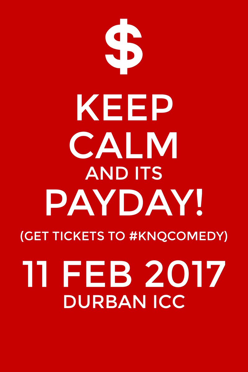 darrenmaule's tweet photo. Get your tickets today! @KNQComedy 11 Feb 2017
@BluBloodSA @DurbanICC @Computicket https://t.co/qKI7STucdb