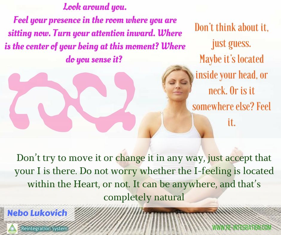 yreintegration's tweet photo. A short but effective #Meditation: How to find the I-feeling. Check out: https://t.co/IM5FyLZLxP
#TemporaryI #ReintegrationQuotes #Awareness https://t.co/inABO5VF4S