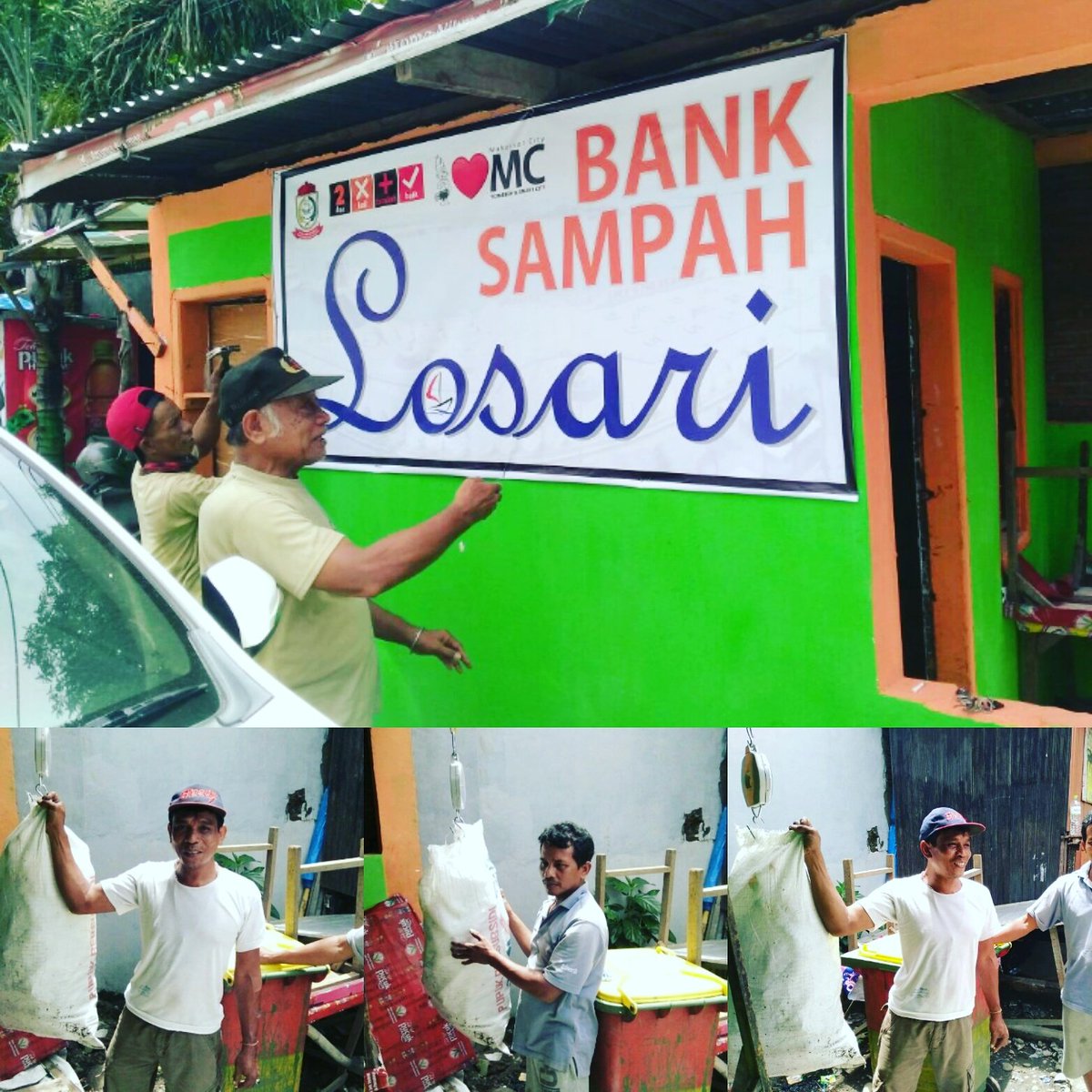 Sahabat, Rabu (25/01/2017) Kegiatan pemasangan Spanduk nama Bank Sampah Losari <a href="/BersihMakassar/">MAKASSAR BERSIH</a> <a href="/cmtujungpandang/">Camat Ujung Pandang</a> <a href="/bbsjuara/">Bsm.Berantas_Sampah</a> <a href="/DP_dannypomanto/">Danny Pomanto</a>