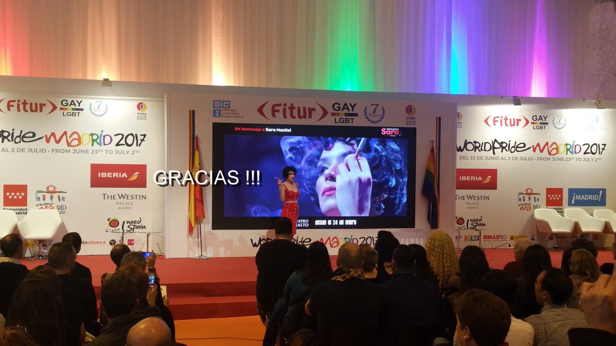 DiversityCons's tweet photo. IMPRESIONANTE Gracias por actuar para @FiturGay sábado pre-estreno @UltimaNocheSara @pontechueca @fitur_madrid @IEOUT @Gaylestv @UniversoGay https://t.co/s56B6EvAG4