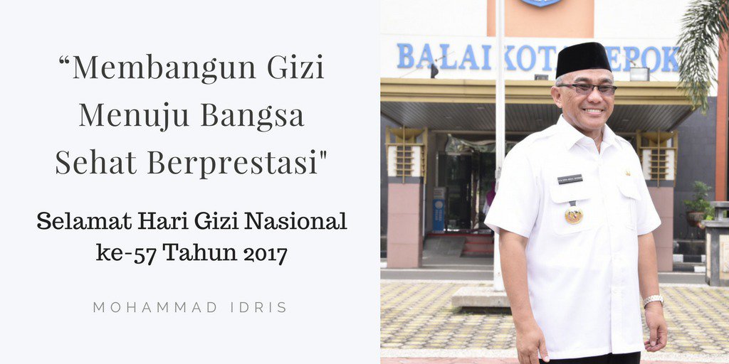 Selamat Hari Gizi Nasional ke-57 Tahun 2017