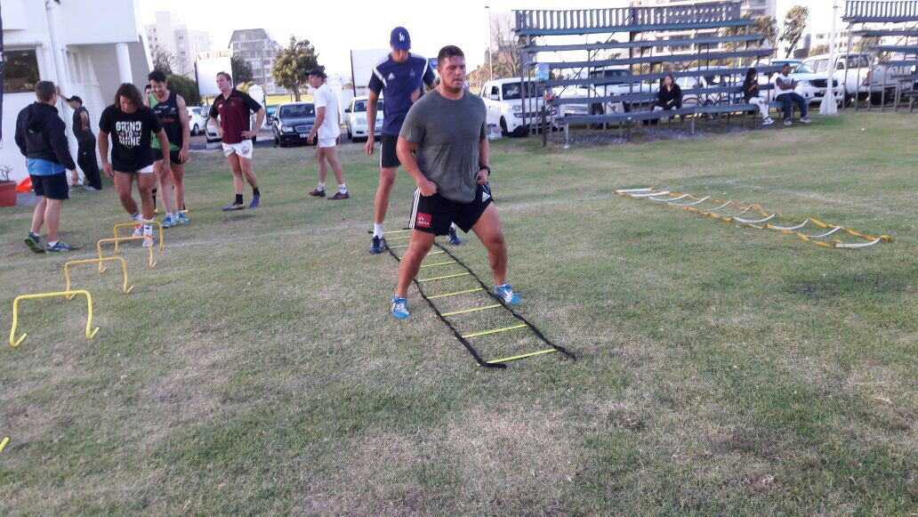 GrahamBentz's tweet photo. Another hard functional movement session last night @Hamilton_SPRFC with the players! Total distance of 9.4km again! Boys working hard. https://t.co/CYDNL4syXm