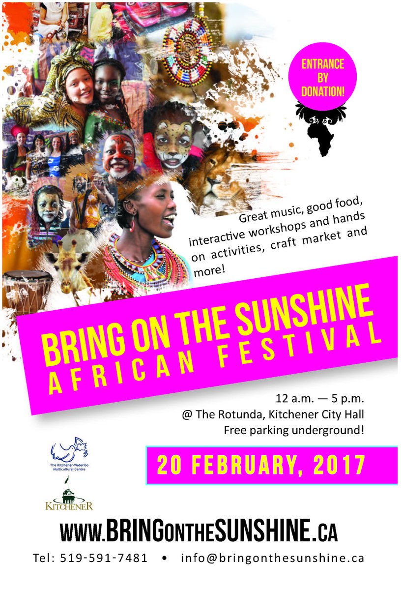 ACAWRA's tweet photo. @YourNCU You Bring on the Sunshine for KW - Thank you for supporting our diverse community! -  local African festival Feb 20th 2017 https://t.co/fgYqrxModO