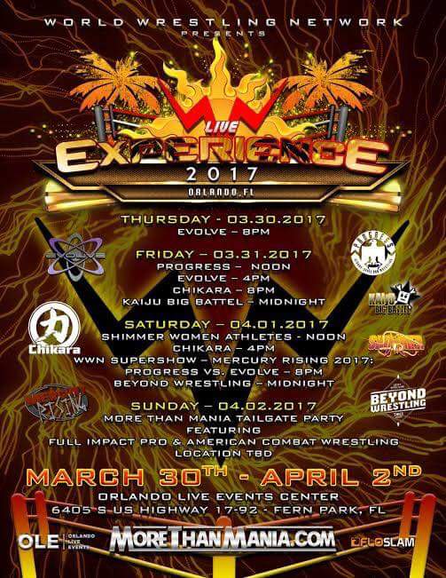 <a href="/WWNEVOLVE/">EVOLVE Wrestling</a> <a href="/WWNLive/">WWNLive</a> <a href="/WWNACW/">American Combat Wrestling</a> <a href="/FloSlam/">FloSlam</a> <a href="/ThisIs_Progress/">PROGRESS Wrestling</a> <a href="/beyondwrestling/">Beyond Wrestling</a> <a href="/CHIKARApro/">CHIKARA</a> <a href="/KaijuBigBattel/">Kaiju Big Battel</a> <a href="/WWNFIP/">Full Impact Pro</a> @WWNAcademy <a href="/SHIMMERwomen/">SHIMMER Wrestling</a>