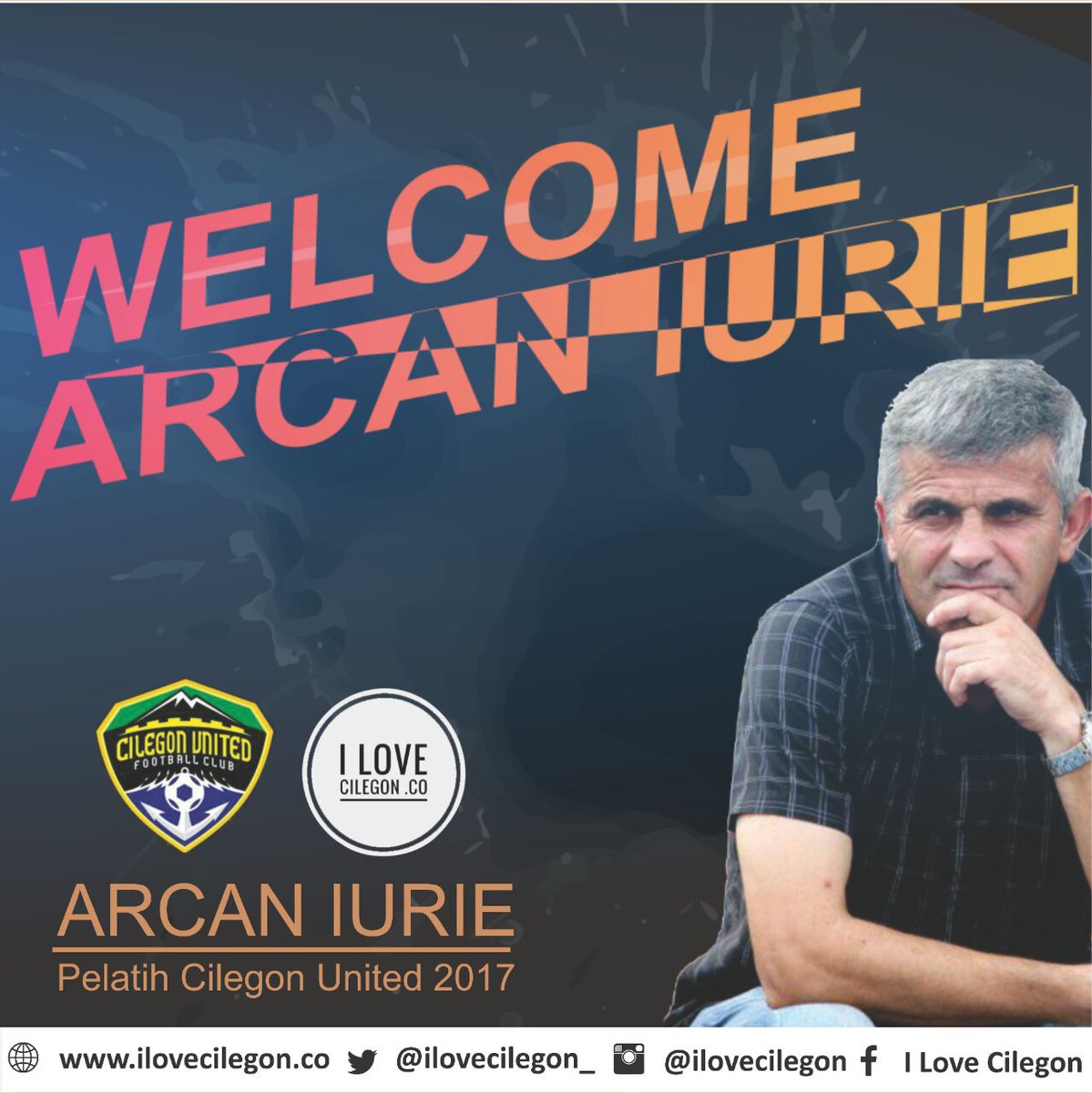 ilovecilegon_'s tweet photo. ARCAN IURIE, PELATIH BARU CILEGON UNITED https://t.co/e3eEjFyXlJ https://t.co/pKbRcEutqw