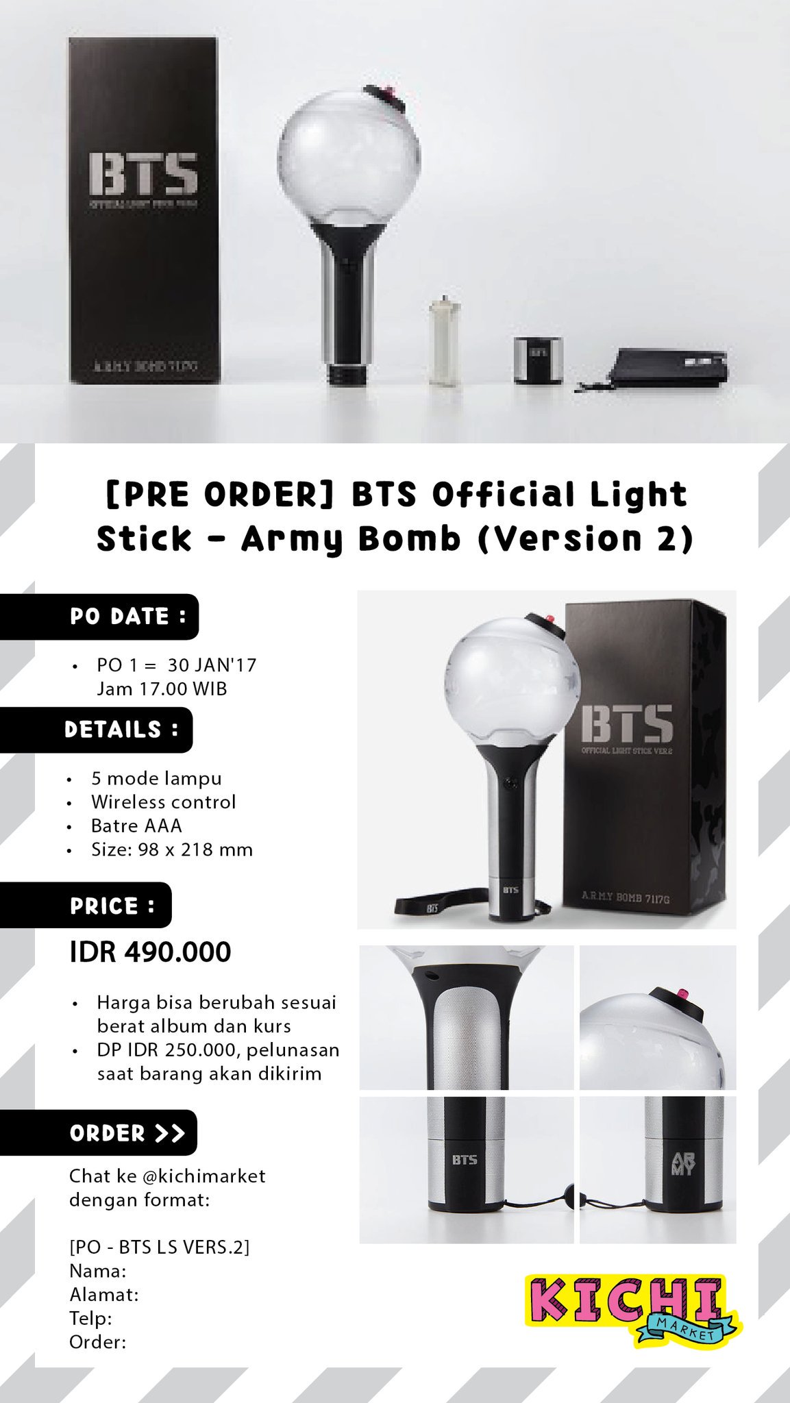 Kichi Market on Twitter: "[PRE ORDER] BTS Official Light 