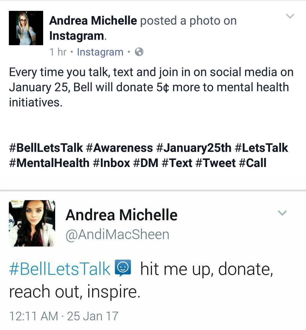 AndiMacSheen's tweet image. I will personally donate 5cents per RT towards @MentalHealthNS as well as @Bell will be donating on behalf of @Bell_LetsTalk #BellLetsTalk