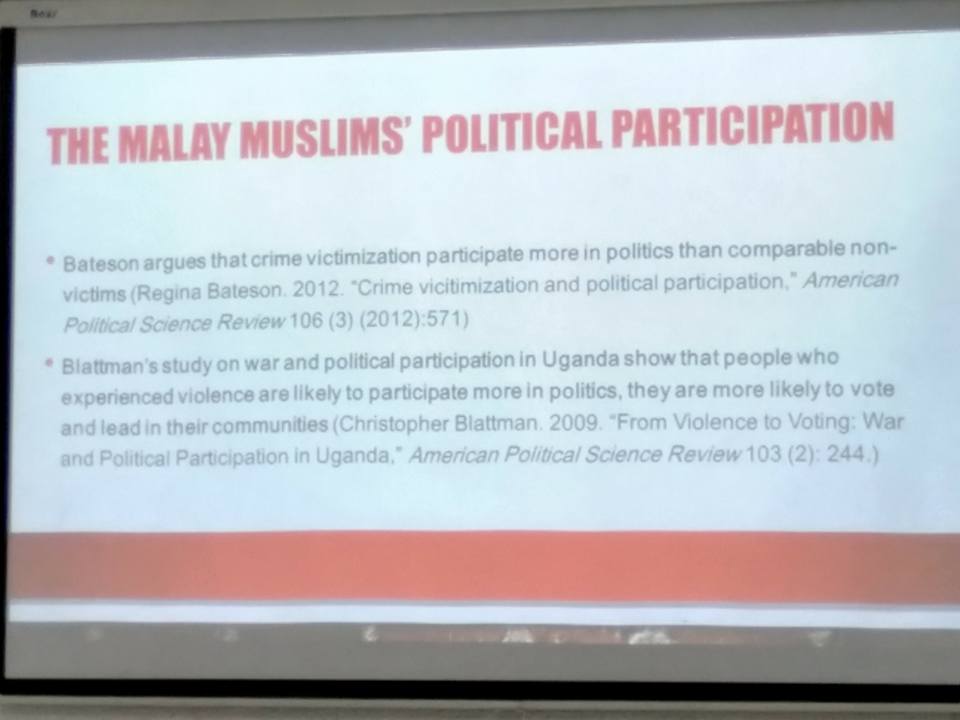 pnc2017's tweet photo. Duangyewa Utarasint presented her paper on the Emergence of Political Participation in Thailand’sDeep South: the 1975 Pattani Demonstration https://t.co/Wsq5gBE2TQ