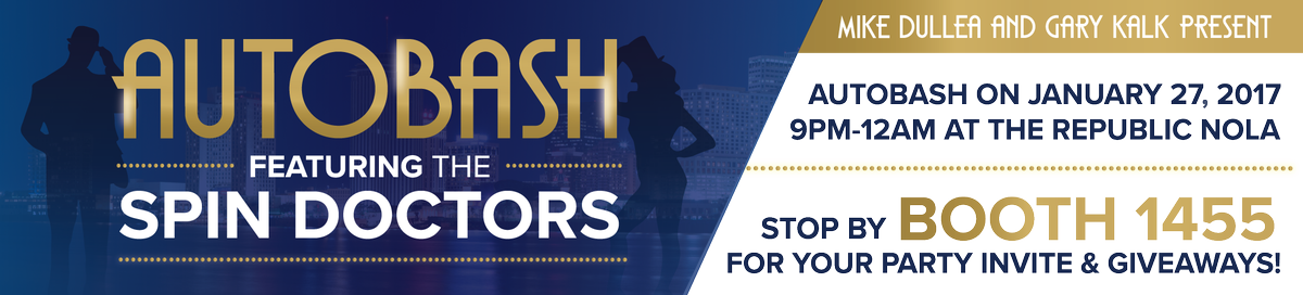 AutoAlertcxm's tweet image. Don't miss AutoBash at #NADA100 Jan 27th featuring the Spin Doctors buff.ly/2ko62NG