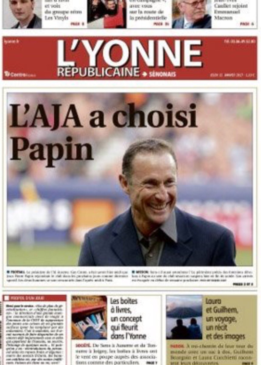 obonnichon's tweet photo. Quatorze jours, seulement, séparent ces deux Unes de @lyonne_fr @lyonne_sports #Imbroglio #Auxerre https://t.co/0q8YgzcxT9