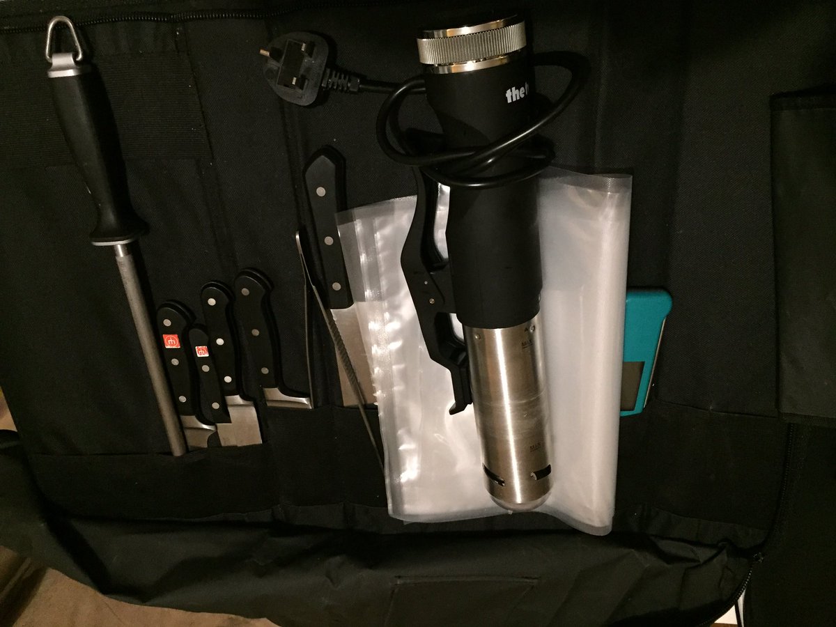 <a href="/sousvidetools/">sousvidetools.com</a> <a href="/TheTwistSV/">The Twist Sous Vide</a>  have #twist will travel.
Tucks nicely in knife roll 😃😎