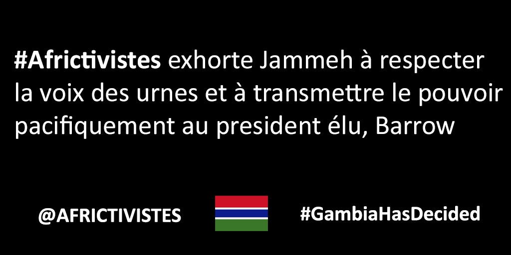 sbskalan's tweet photo. #Africtivistes #GambiaHasDecided La voix du peuple #Gambien-n doit être audible. https://t.co/Ba6Fen1dyT