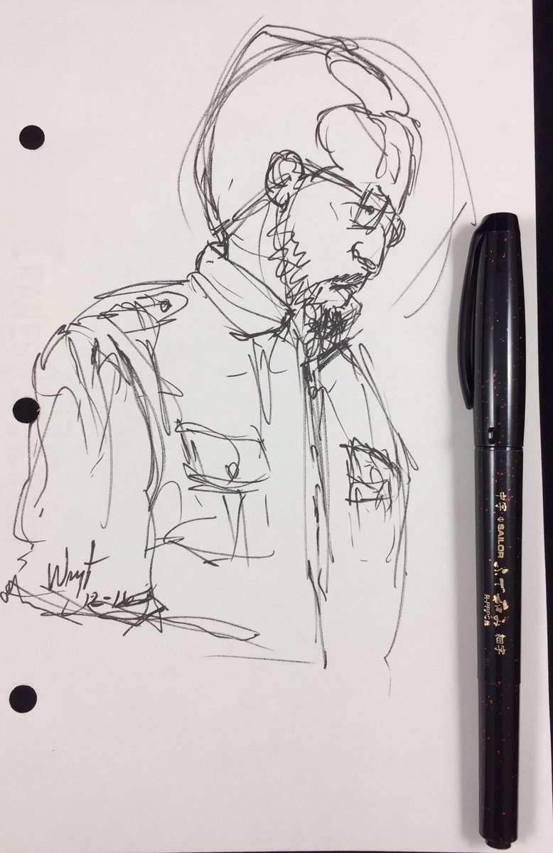 RH90Pens's tweet photo. #art by Gregory #profile #images #drawing #linedrawing #sailor #brushpen #tombihn #fieldnotebook #crane #cottonpaper https://t.co/wfgvOiIfAT