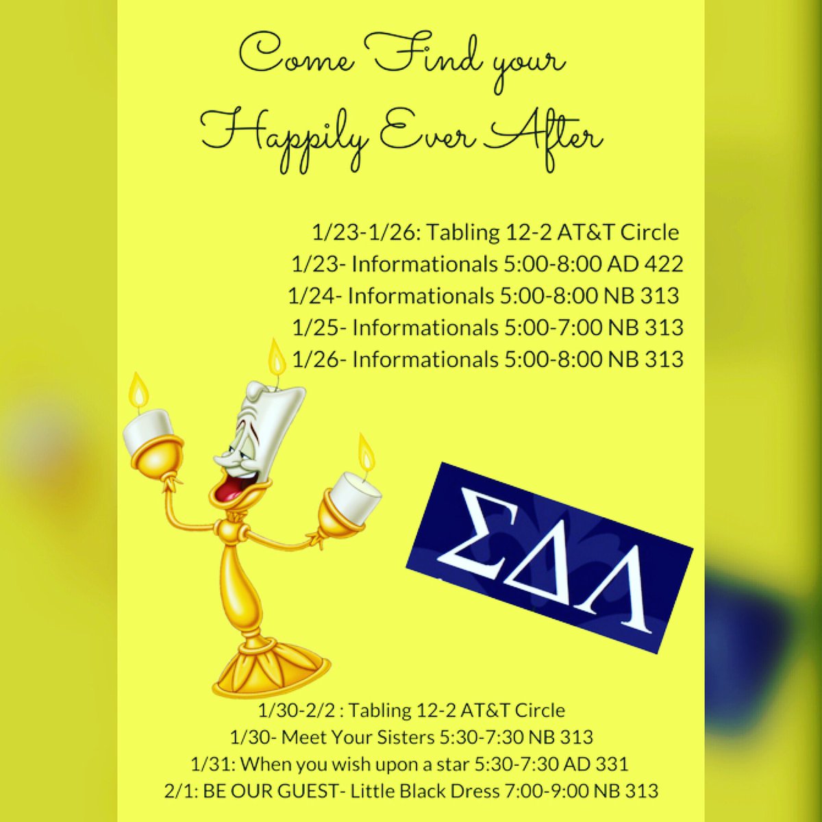 uiwsdl96's tweet photo. Come find your happily ever after with SDL! MGC Recruitment starts January 23! We promise it will be the best choice! #uiwgogreek #sdl96 https://t.co/Btin31W0iq