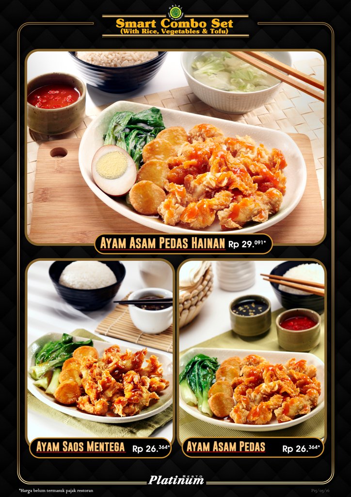 Value lunch at Platinum with our special Combo set. Start from Rp 26k..!