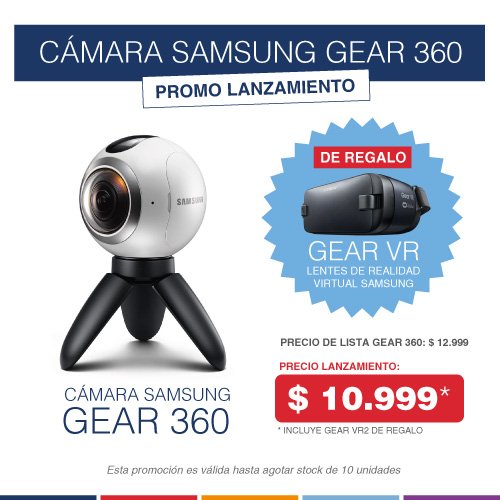 pulsomovilar's tweet photo. Promo Lanzamiento de la Cámara Samsung Gear 360. PREVENTA Exclusiva en Pulso Móvil. https://t.co/6mta2NqsQu https://t.co/ClWr4FOdG3