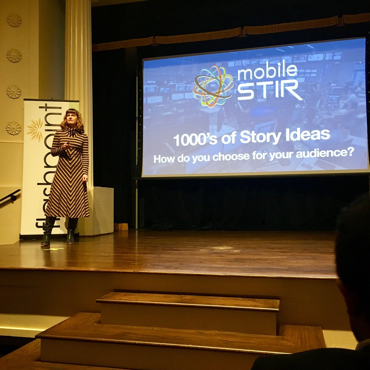 FlashpointGT's tweet photo. @mobileSTIR introduces a new way for content creators to test story ideas against their audience segments. #FPinnovation #FPdemoday https://t.co/KLG0KfKNSU