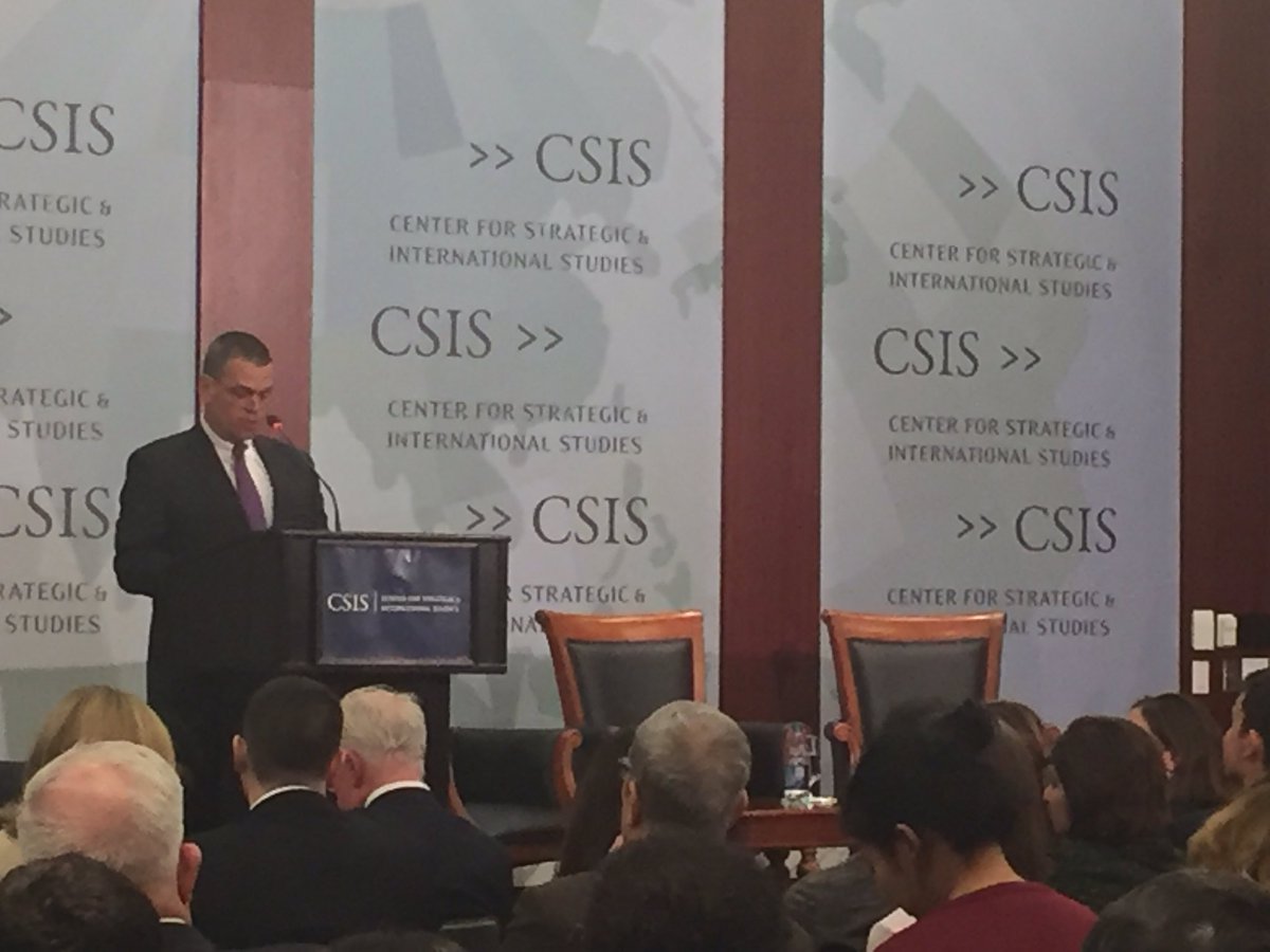 PDatState's tweet photo. #CSISLIVE: "the future of #PublicDiplomacy is bright. PD officers show the world what it means to be #American." - @UnderSecPD Wharton https://t.co/mOu6DzEvTU