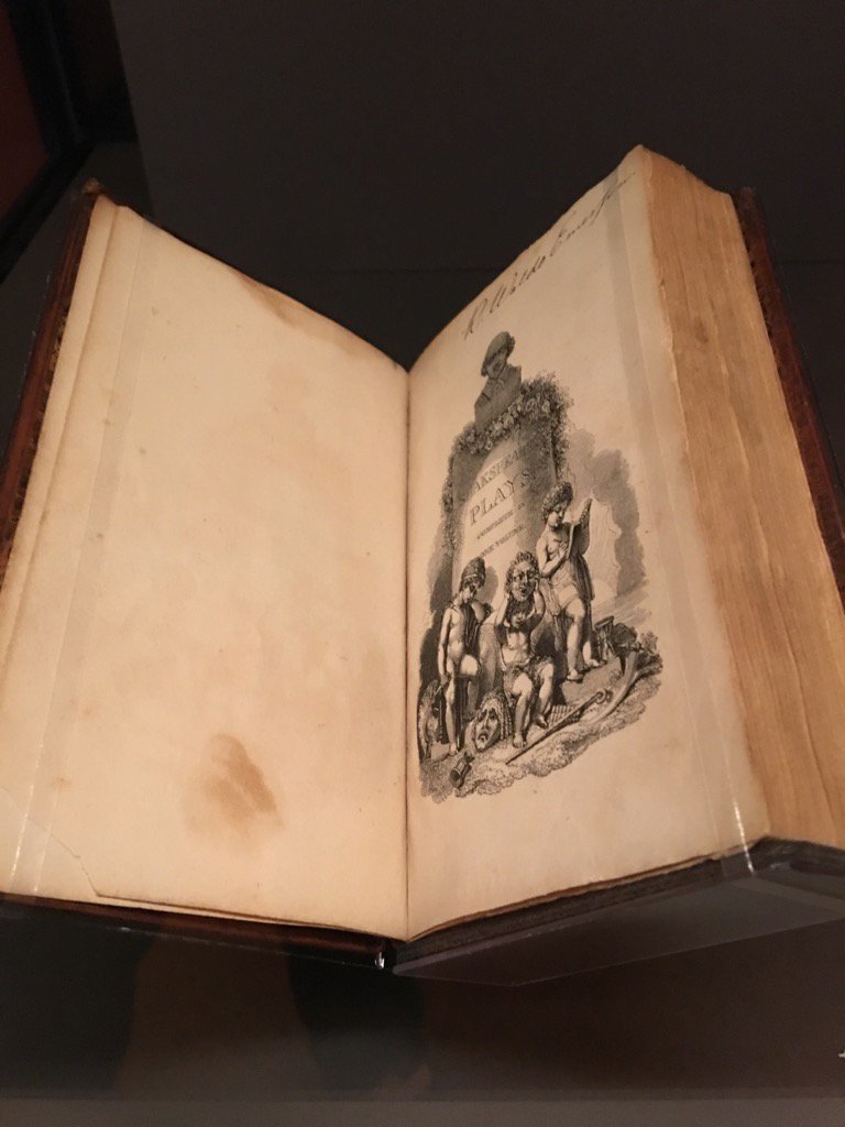 pastoreshelman's tweet photo. Ralph Waldo Emerson's copy of Shakespeare's dramas. 1823. Signed by Emerson. #LACentralLibrary https://t.co/NC5Xby1Hnh