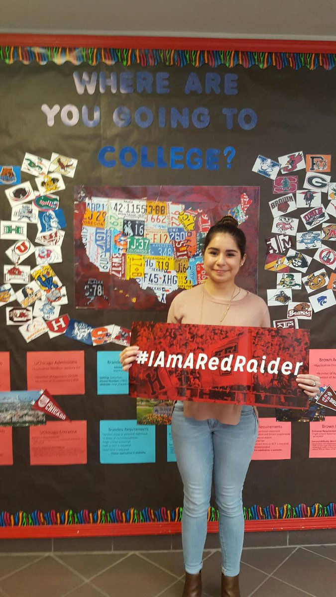CounselAmericas's tweet photo. Atta girl! Way to go Daniela Hernandez accepted to @TexasTech @TexasState @sulross @Americas_HS #TXST21 #alpinebound #IAmaRedRaider https://t.co/6bBCk2ccxe