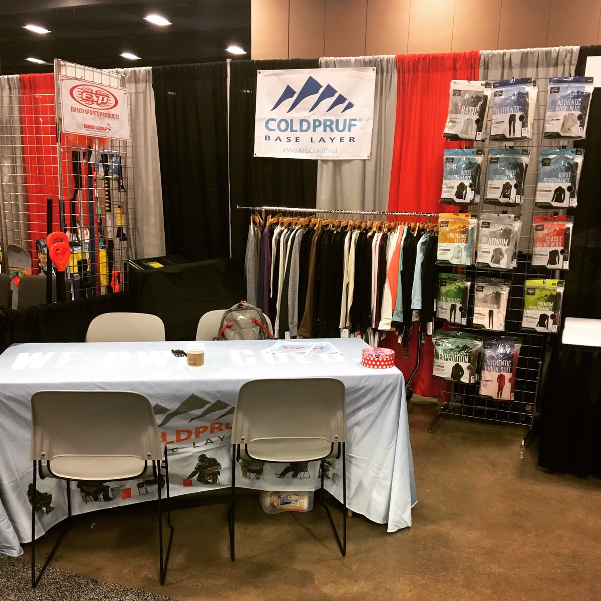 COLDPRUF's tweet photo. Come see our booth tomorrow at @JoinNBS !!! Stop by and say hi at booth #419! #WeAreColdPruf #WeOwnCold #Texas https://t.co/Mm0lKWrDJo