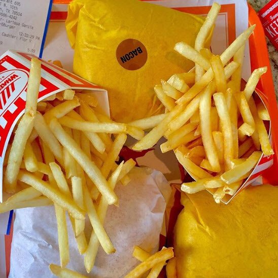Whataburger's tweet photo. Him: I love you
Me: Prove it
Him:🍔🍟😍 https://t.co/GQoAR0497z