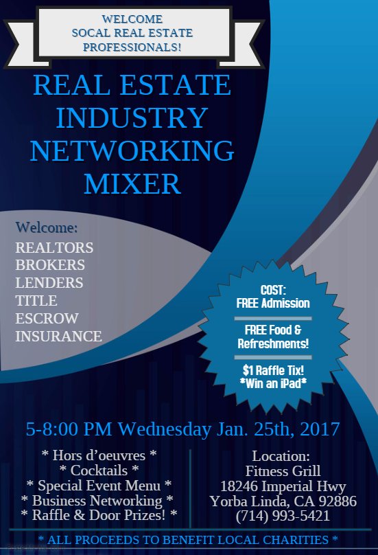 PrimaryPartners's tweet image. Southern California Real Estate Industry Networking Mixer: facebook.com/events/1103982… #realestate #socal #yorbalinda #orangecounty #networking