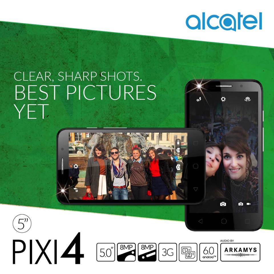 alcatelZA's tweet photo. Take sharp photos with the 8Mp camera and brighter selfies with the 8Mp front camera with front flash. Make your pictures great again #PIXI4 https://t.co/IA7RtOHedg